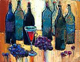 Maya Green Old fashioned wine party painting